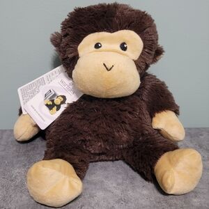 Warmies Brown Monkey Chimp Snuggable Huggable Loveable‎ Microwave Plush Warm